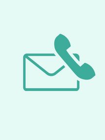 Stilisiertes grünes Person-Symbol mit kurzen Haaren und V-förmigem Kragen auf hellgrünem Hintergrund